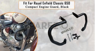 Fit For Royal Enfield Classic 650 Compact Engine Guard Black
